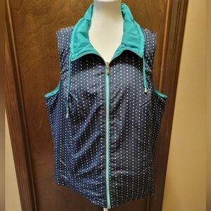 CJ Banks Polka Dot Reversible Vest